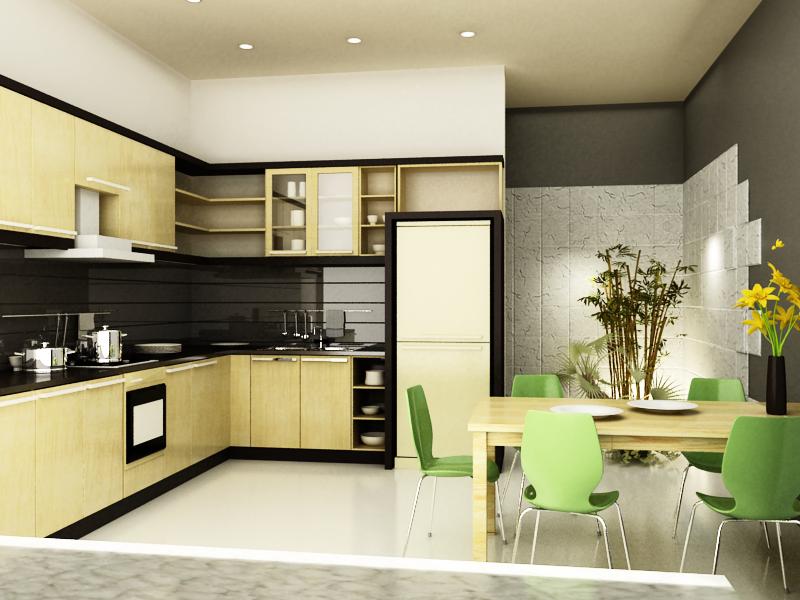 Màu sơn phòng bếp hợp phong thủy