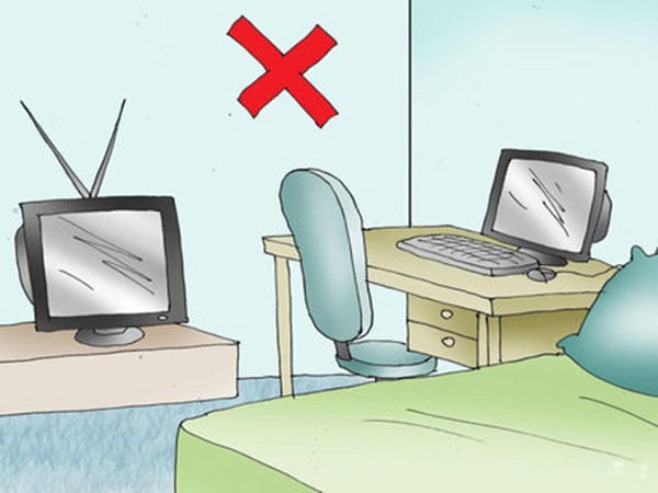 Để nhiều thiết bị điện tử trong phòng ngủ